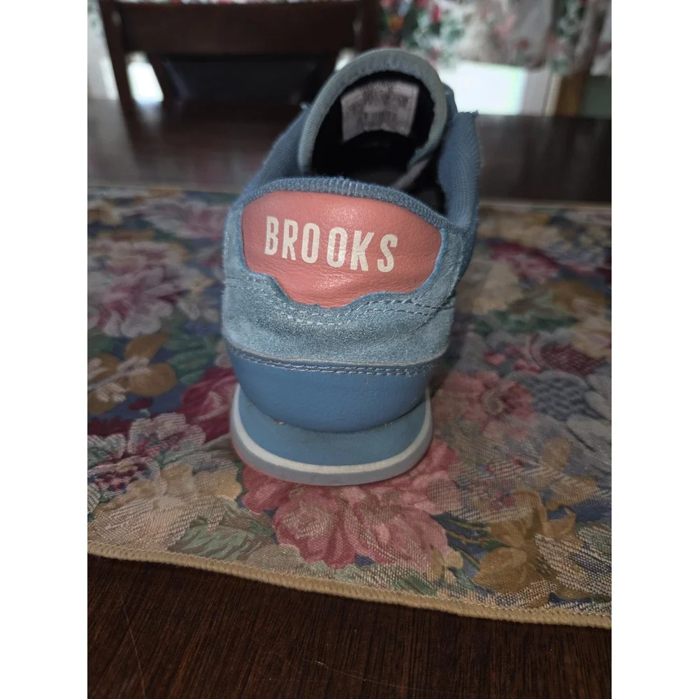 Brooks Sz 8 Blue/Pink Heritage Chariot Sneakers Retro Lace Up Suede Style Shoe
